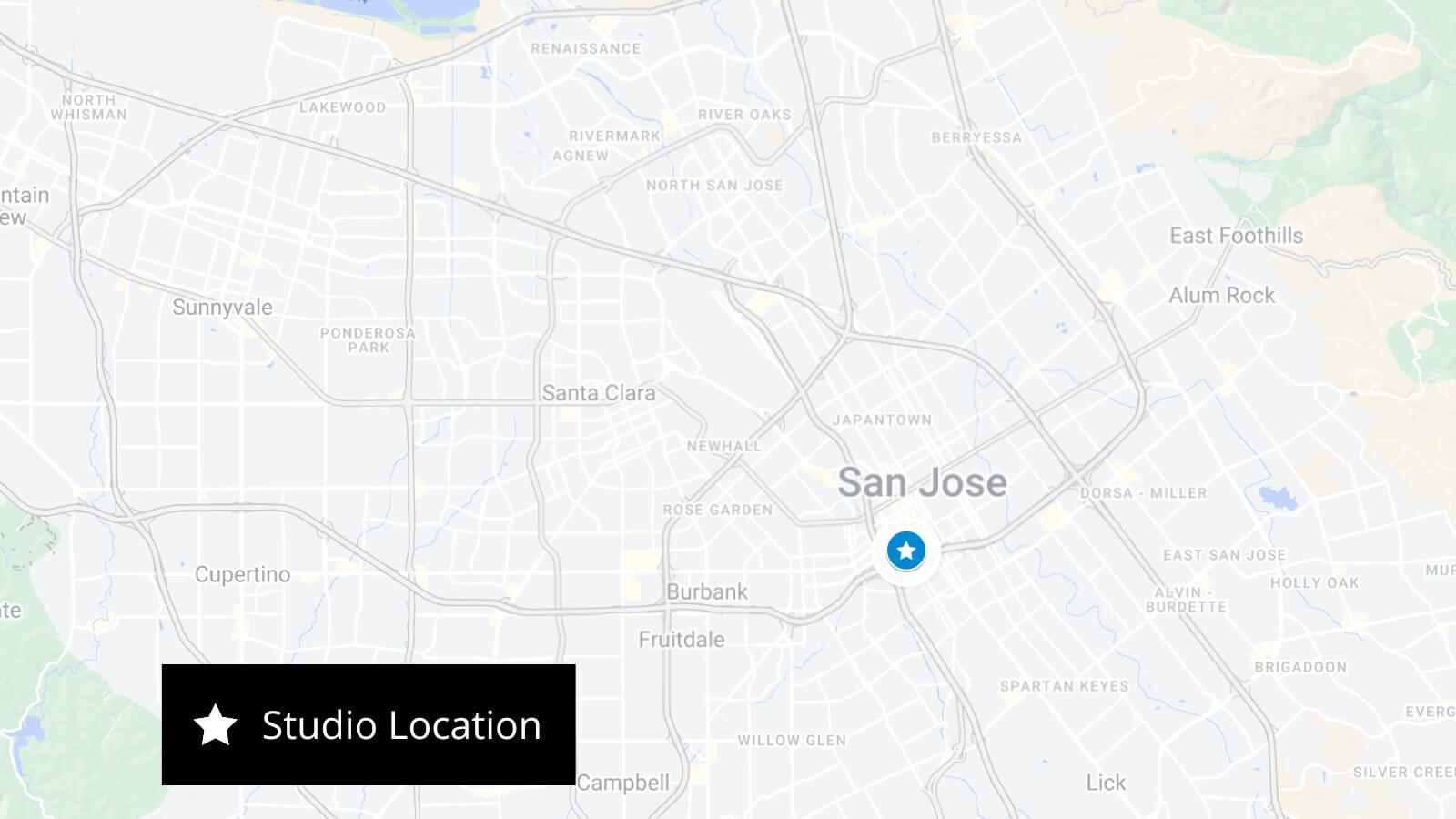 san jose corporate headshot studio map