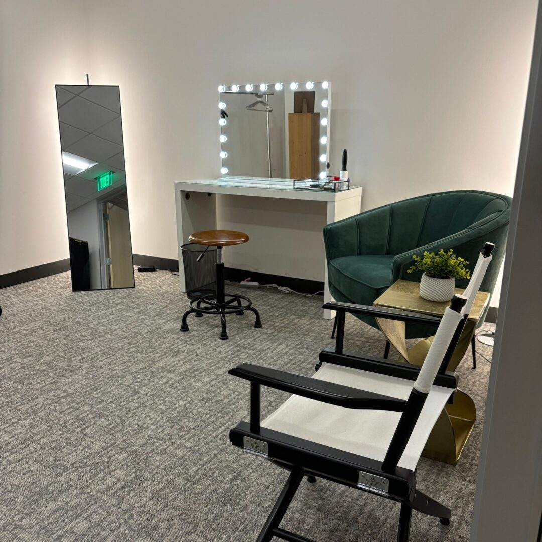 san jose professional headshot studio vanity area