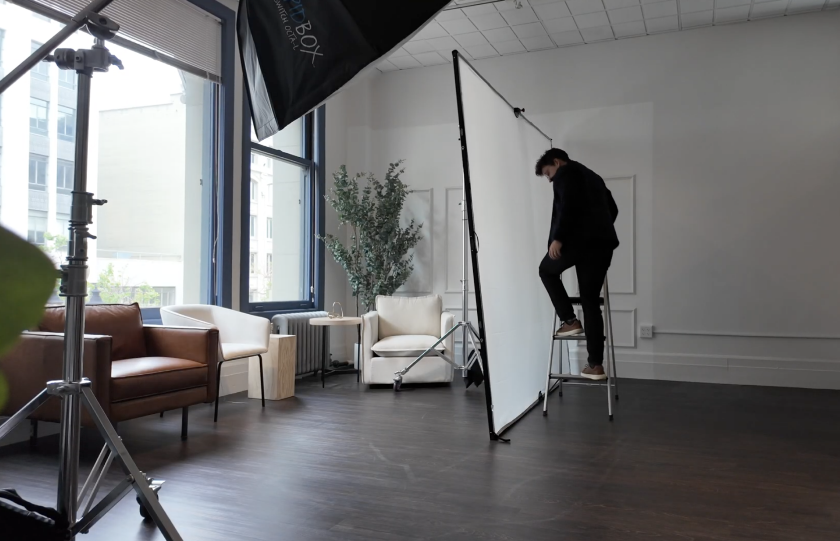 bts setting up scrim