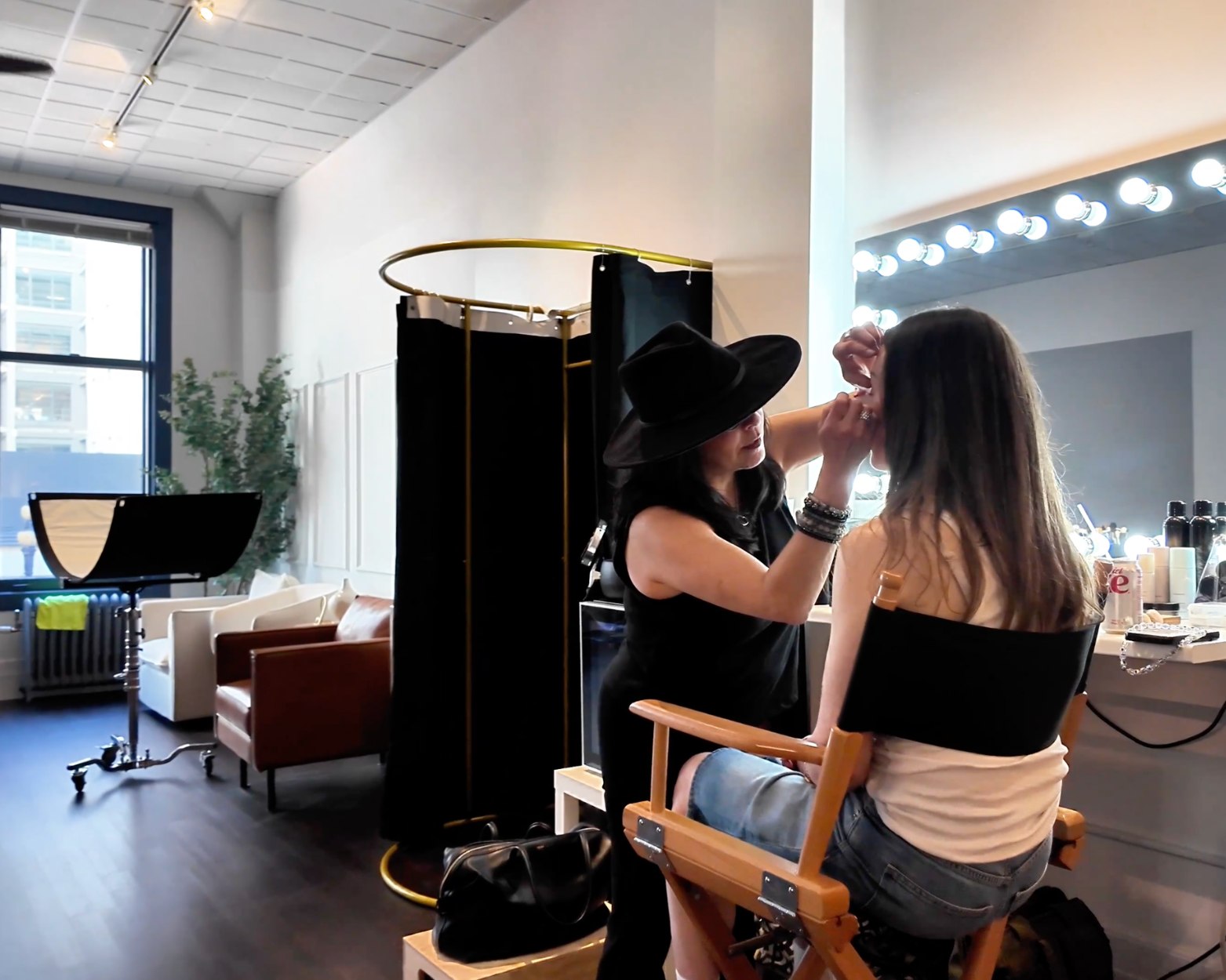 business headshots studio with Hair and makeup artist