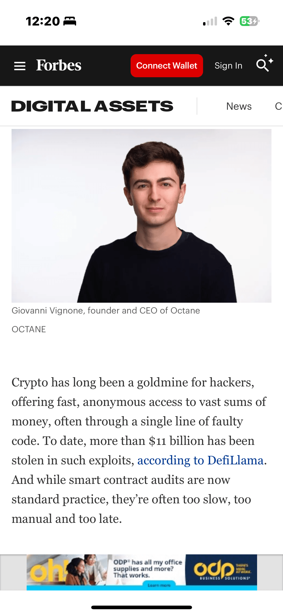 Forbes Article Cover with Giovanni by Dan St Louis