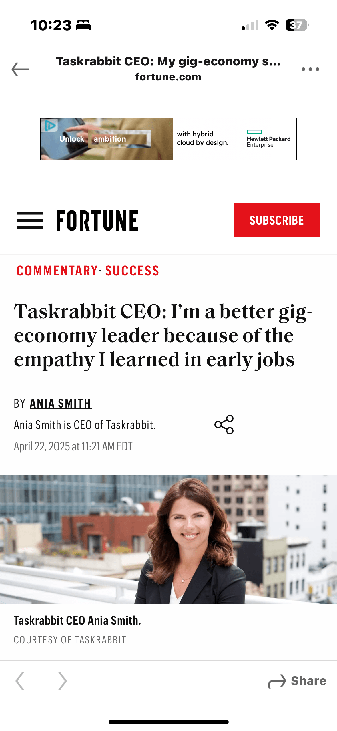 Ania Smith TR Washington Post article by Dan St Louis